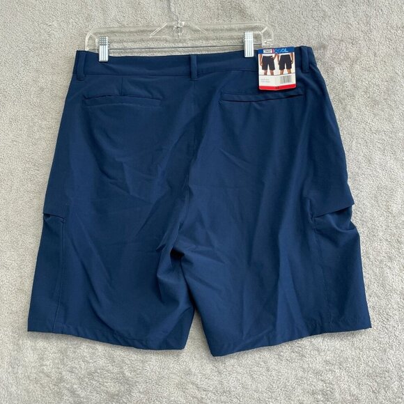 NEW 32 Degrees Men's Size 34 Cool Cargo Shorts Navy Blue Polyester/Elastane - Picture 3 of 8